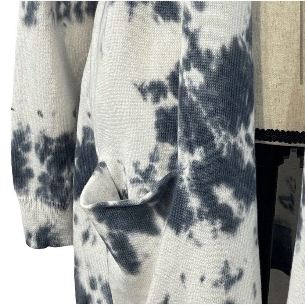 Style & Co 0X-Large Long Cardigan Open Front Long Sleeve Pocket Stretch Tie-Dye - Picture 2 of 10